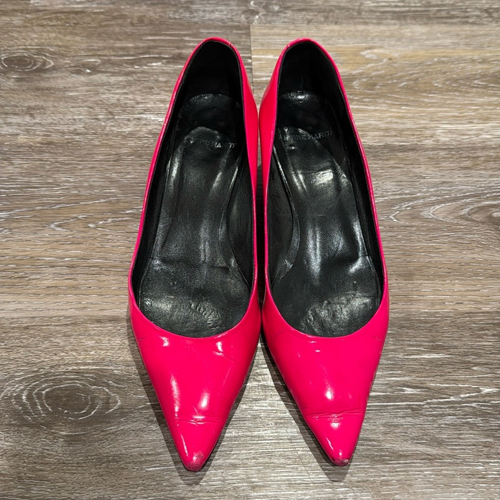 Pierre Hardy Vintage Hot Pink Patent Low Wedge Heels size 37